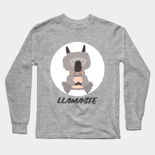 Llama / Yoga Llama / Llamaste / Funny Llama Doing Yoga / Cute Llama / Amazing Yoga Design Long Sleeve T-Shirt